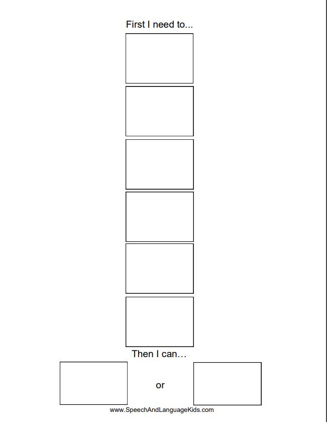 Blank Visual Schedule Activity The SLP Solution